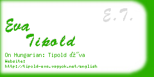 eva tipold business card